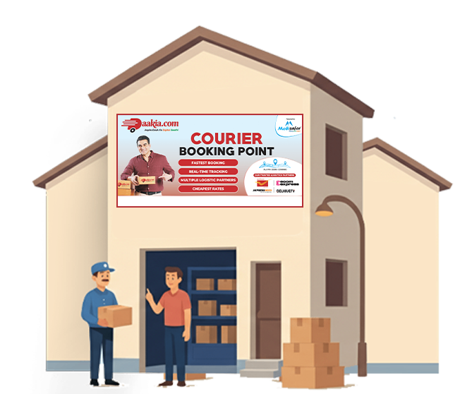 Small town courier franchise office setup