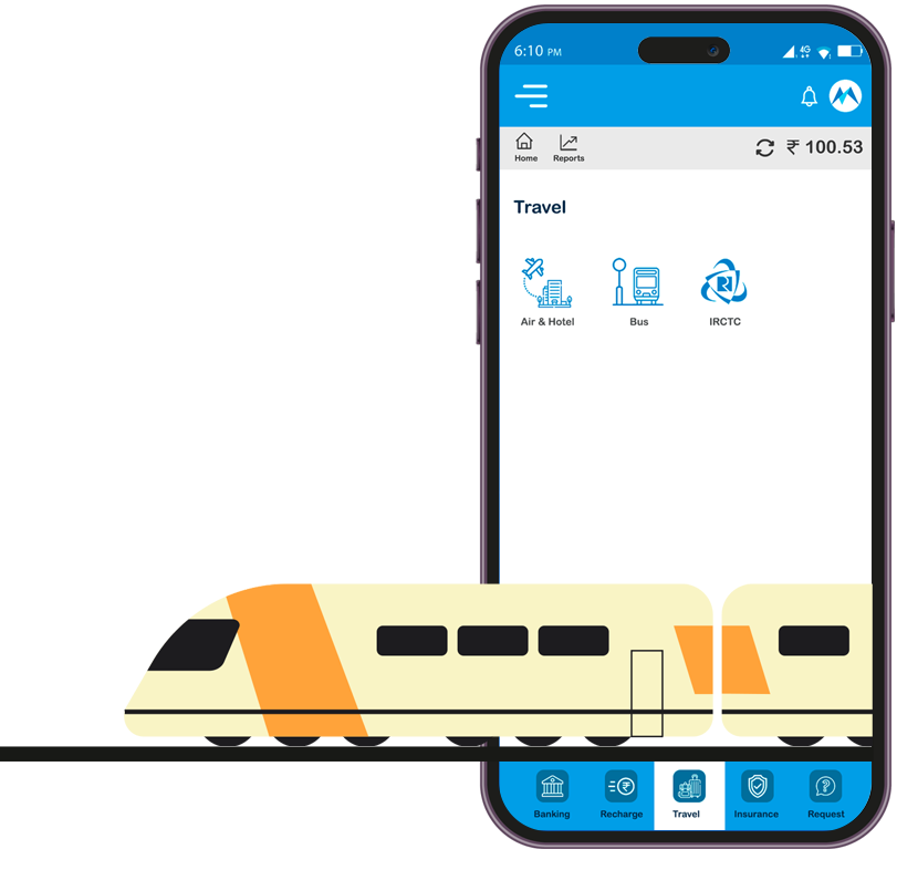 Online IRCTC ticket booking service interface